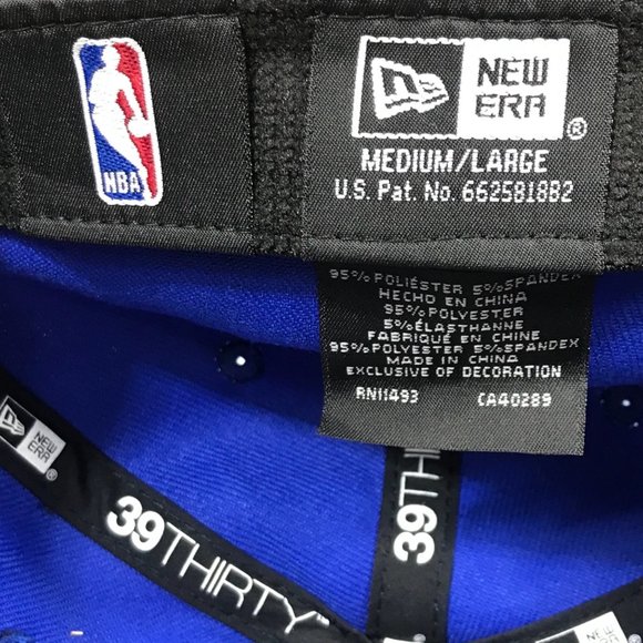 New Era 39Thirty Golden State Warriors Blue Camo Men’s M/L On‎ The Court - Picture 9 of 11